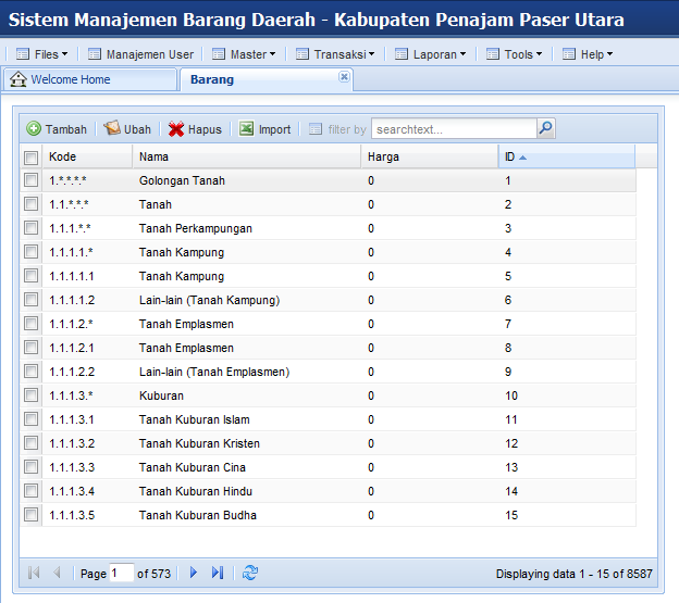 Sistem Informasi Inventaris Daerah
