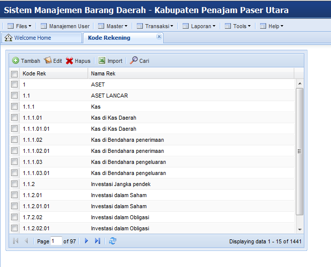 Sistem Informasi Inventaris Daerah