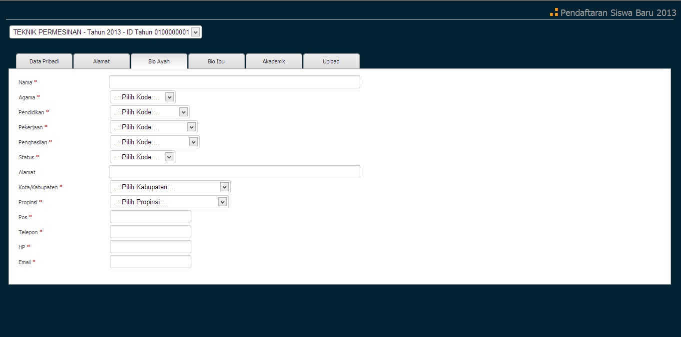 PSB Online di Tab Bio Ayah