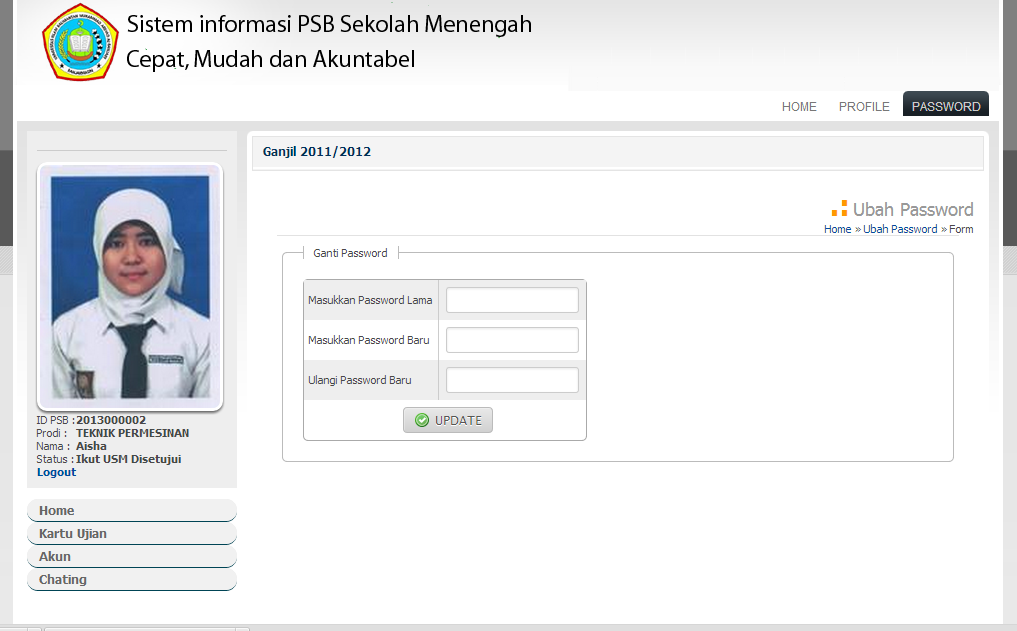 PSB Online Merubah Password