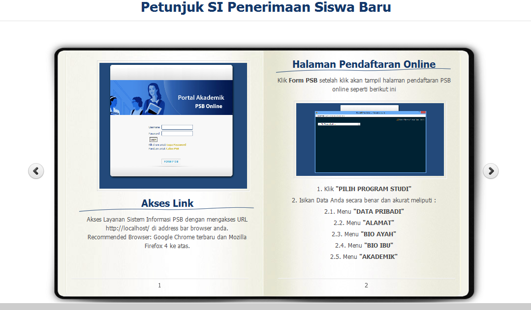 PSB Online Petunjuk Pendaftaran Calon Siswa
