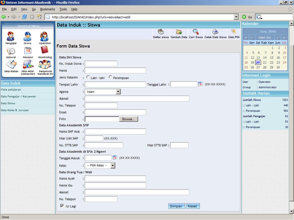 Sistem Informasi Akademik Sekolah